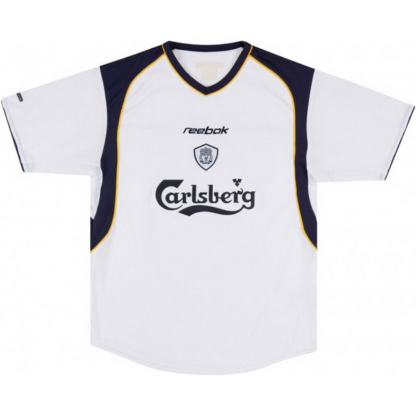 Tailandia Camiseta Liverpool 2ª Kit Retro 2001 2003 Blanco